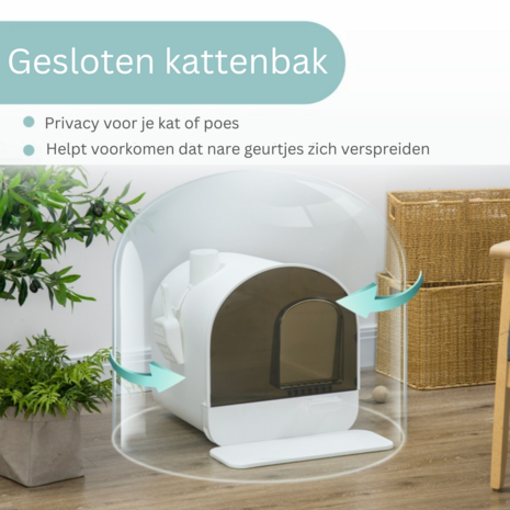 Gesloten kattenbak