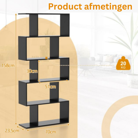 Boekenkast zwart
