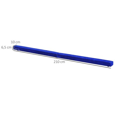Turnbalk - Evenwichtsbalk - Balanstrainer - Balans speelgoed - Blauw - 210 cm