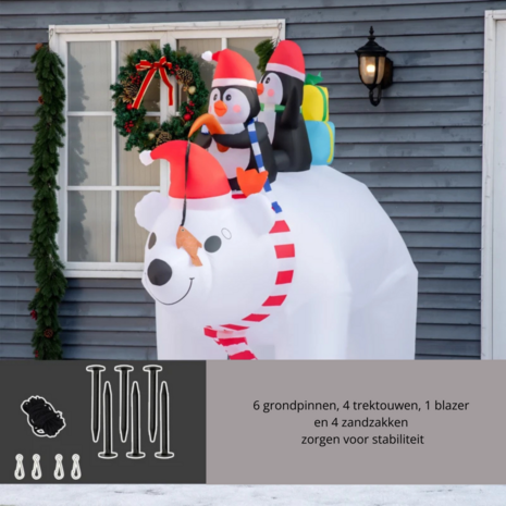 Opblaasfiguur kerst 