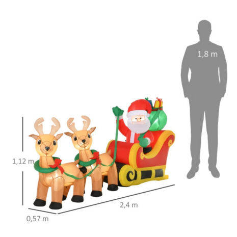 Opblaasbaar kerstfiguur 
