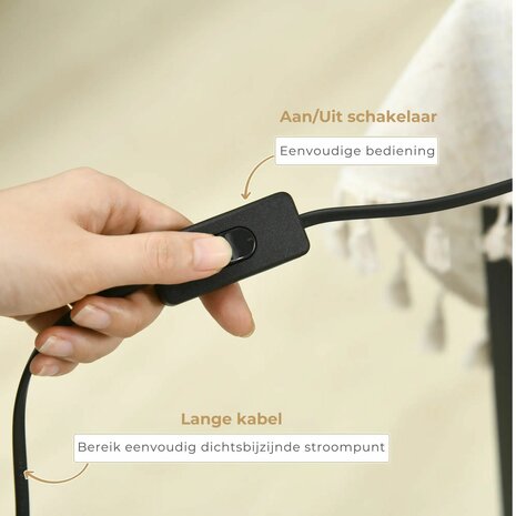 Bureaulamp - Verstelbaar - Bamboe - Wit - Bureaulampen - Tafellamp - Leeslamp - 40W
