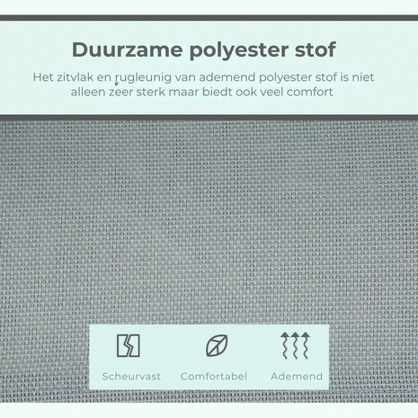 Grijze schommelbank voor 3 personen