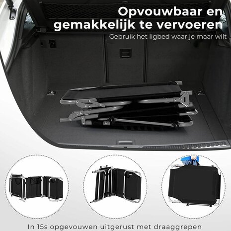 Zenzee ligbed met zonnedak