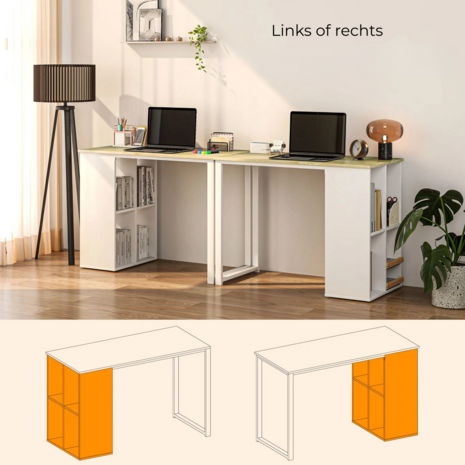 Bureau met opbergvakken