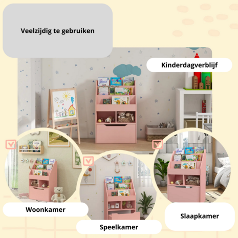 Boekenkast kinderkamer 