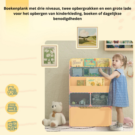 Boekenkast kinderkamer 