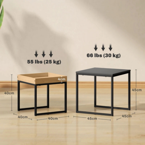 Bijzettafel set van 2 