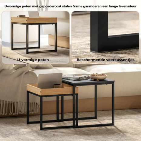 Bijzettafel set van 2 
