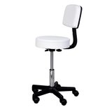 Tabouret comfort - Tabouret met rugleuning - In hoogte verstelbaar - Wit Tabouret comfort - Tabouret met rugleuning - In hoogte verstelbaar - Wit