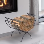 Design Haardhoutmand Houtopslag Haardhout opslag Houtbak Zwart - 60 x 35 x 45 cm Design Haardhoutmand Houtopslag Haardhout opslag Houtbak Zwart - 60 x 35 x 45 cm