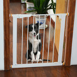 Paws and Claws - Hondenhek – Dog barrier - Hondendeur - Voor deuropening - B 74 tot 95 Cm, H75.7 Cm - Wit Paws and Claws - Hondenhek – Dog barrier - Hondendeur - Voor deuropening - B 74 tot 95 Cm, H75.7 Cm - Wit