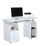 Bureau - Schrijftafel - Computerbureau - 2 Laden - Opslagruimte - 120 x 60 x 87 cm - Wit Bureau - Schrijftafel - Computerbureau - 2 Laden - Opslagruimte - 120 x 60 x 87 cm - Wit