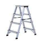 Trapladder - Industrietrap - Werktrap - Dubbelzijdig - 4 Treden - Aluminium Trapladder - Industrietrap - Werktrap - Dubbelzijdig - 4 Treden - Aluminium