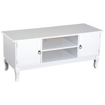TV Meubel - Lowboard - TV Kast - Klassiek Design - Landelijk- Wit - 120x39x50 cm TV Meubel - Lowboard - TV Kast - Klassiek Design - Landelijk- Wit - 120x39x50 cm