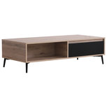Nordic Salontafel- Koffietafel - Bijzettafel - Rechthoekig - 2 lades - 120x56x36 cm Nordic Salontafel- Koffietafel - Bijzettafel - Rechthoekig - 2 lades - 120x56x36 cm