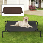 Honden Ligbed - Grote Hondenbed Stretcher - Hondenstretcher - Inclusief 2overtrek hoezen - XXL - 130x80cm - Grijs en Koffie Honden Ligbed - Grote Hondenbed Stretcher - Hondenstretcher - Inclusief 2overtrek hoezen - XXL - 130x80cm - Grijs en Koffie