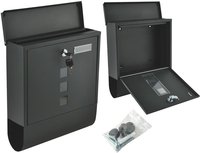 Brievenbus – brievenbus met krantenrol – Wandbrievenbus - Hangende brievenbus - Mailbox - Mat zwart Brievenbus – brievenbus met krantenrol – Wandbrievenbus - Hangende brievenbus - Mailbox - Mat zwart