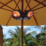 Terrasverwarmer voor parasol - Hangende terrasverwarming voor zonnescherm - 4 heaters - 2000 wattt Terrasverwarmer voor parasol - Hangende terrasverwarming voor zonnescherm - 4 heaters - 2000 wattt