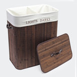 Bamboo wasmand 105L - Luxe wasmand - Wassorteerder - XL - Inclusief zak - Bruin Bamboo wasmand 105L - Luxe wasmand - Wassorteerder - XL - Inclusief zak - Bruin