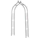 Rozenboog - Tuinboog - Voor klimplanten - Metaal - 250 x 114 x 30 cm - Zwart Rozenboog - Tuinboog - Voor klimplanten - Metaal - 250 x 114 x 30 cm - Zwart