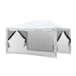 Tuinpaviljoen - Paviljoen - Partytent - Modern ontwerp - 4 Klamboe mesh zijwanden - 3 x 4 m - Wit Tuinpaviljoen - Paviljoen - Partytent - Modern ontwerp - 4 Klamboe mesh zijwanden - 3 x 4 m - Wit