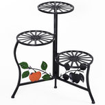 Plantenrek metaal - Etagere - Klassiek design - Bloemenrek - Opbergrek voor buiten - Opkapbaar - 3 niveau's - Zwart Plantenrek metaal - Etagere - Klassiek design - Bloemenrek - Opbergrek voor buiten - Opkapbaar - 3 niveau's - Zwart