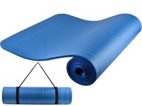 Nicegoodz - Yogamat - Yoga mat - Fitnessmat - 1 cm dik - Met draagriemen - Blauw Nicegoodz - Yogamat - Yoga mat - Fitnessmat - 1 cm dik - Met draagriemen - Blauw