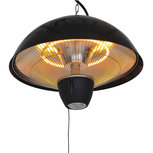 Terrasverwarmer - Hangend - Hangende terrasverwarming - Buitenverwarming - Met trekkoord - 1500 Watt Terrasverwarmer - Hangend - Hangende terrasverwarming - Buitenverwarming - Met trekkoord - 1500 Watt