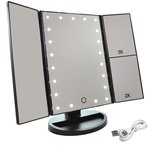 BeautyGoodz - Spiegel met LED verlichting - Make-upspiegel - Zwart BeautyGoodz - Spiegel met LED verlichting - Make-upspiegel - Zwart