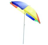 Luxe strand parasol - Knikbaar - Zonnescherm - Strandparasol - UV Werend - Ø160 CM - Bont Luxe strand parasol - Knikbaar - Zonnescherm - Strandparasol - UV Werend - Ø160 CM - Bont
