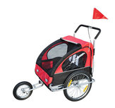 Kinderfietskar - Fietskar -Kinderaanhanger - Buggyfunctie - Geveerd en geremd - 2 zitplaatsen - Rood/Zwart - 122 x 90 x 106 cm Kinderfietskar - Fietskar -Kinderaanhanger - Buggyfunctie - Geveerd en geremd - 2 zitplaatsen - Rood/Zwart - 122 x 90 x 106 cm