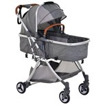 Combi Kinderwagen - 3 in 1 - Kinderwagen - Buggy - Reiswieg - Grijs Combi Kinderwagen - 3 in 1 - Kinderwagen - Buggy - Reiswieg - Grijs
