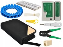 Netwerk Tester Set in etui- RJ45/RJ12/RJ11/Cat5/Cat5e/Cat6/UTP/LAN - Kabeltester Met Krimptang & LSA tang + 20 Modulaire stekkers Netwerk Tester Set in etui- RJ45/RJ12/RJ11/Cat5/Cat5e/Cat6/UTP/LAN - Kabeltester Met Krimptang & LSA tang + 20 Modulaire stekkers