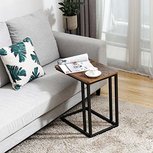Bijzettafel met C-Frame - verrijdbaar op wielen - Laptoptafel - Industrieel - Vintage bruin/zwart Bijzettafel met C-Frame - verrijdbaar op wielen - Laptoptafel - Industrieel - Vintage bruin/zwart
