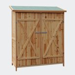 Dubbeldeurse Houten Tuinkast - Tuin opberger - Tuinberging - Tuinschuur - Voorraad kast - 138 x 65,5 x 160 cm Dubbeldeurse Houten Tuinkast - Tuin opberger - Tuinberging - Tuinschuur - Voorraad kast - 138 x 65,5 x 160 cm