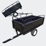 Aanhanger voor zitmaaier - Kipper - Tuin kar - 300 Kg - 200x78x94,5 cm - Zwart Aanhanger voor zitmaaier - Kipper - Tuin kar - 300 Kg - 200x78x94,5 cm - Zwart