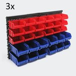 Opbergsysteem - Wandrek - Opbergkast - Stapelbox, Opbergbox - Set van 3 - 90 delig Opbergsysteem - Wandrek - Opbergkast - Stapelbox, Opbergbox - Set van 3 - 90 delig