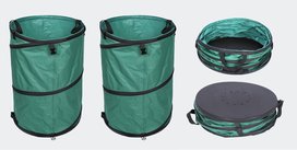 2x Tuin afvalzak - Tuinzak - Bladerzak - Pop up - Opvouwbaar - Heavy dusty - Met harde kunststof bodem - 2 x 72 liter 2x Tuin afvalzak - Tuinzak - Bladerzak - Pop up - Opvouwbaar - Heavy dusty - Met harde kunststof bodem - 2 x 72 liter