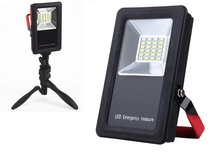 Bright Light - Werklamp - Bouwlamp - Looplamp - 30 Watt - 2400LM - COB Led - Met statief - incl. 3 oplaadbare Li-ion Accu's - Powerbank functie - Bright Light - Werklamp - Bouwlamp - Looplamp - 30 Watt - 2400LM - COB Led - Met statief - incl. 3 oplaadbare Li-ion Accu's - Powerbank functie -