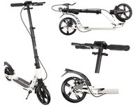 Kruzzel Hyperion City Scooter - Step voor volwassenen - Opvouwbaar - Vering - Schijf rem - 100kg - Autoped - Grote wielen - Wit Kruzzel Hyperion City Scooter - Step voor volwassenen - Opvouwbaar - Vering - Schijf rem - 100kg - Autoped - Grote wielen - Wit
