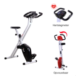 Hometrainer - Hometrainer fiets - Hometrainer opvouwbaar - Fietstrainer - Hartslagmeter - Wit/Zwart Hometrainer - Hometrainer fiets - Hometrainer opvouwbaar - Fietstrainer - Hartslagmeter - Wit/Zwart