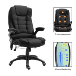 Bureaustoel - Bureaustoel ergonomisch - Directiestoel - Massage stoel - Bureaustoelen voor volwassenen - Zwart Bureaustoel - Bureaustoel ergonomisch - Directiestoel - Massage stoel - Bureaustoelen voor volwassenen - Zwart