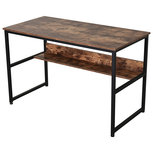 Bureau - Schrijftafel - Computerbureau - Bureautafel - Opslagruimte - Industrieel design - 120 x 60 x 77cm - Zwart Bureau - Schrijftafel - Computerbureau - Bureautafel - Opslagruimte - Industrieel design - 120 x 60 x 77cm - Zwart