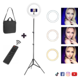 Ringlamp - Ringlamp met statief - Selfie ring light - Afstandsbediening - Smartphone houder -LED Ringlamp - Ringlamp met statief - Selfie ring light - Afstandsbediening - Smartphone houder -LED