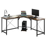 Hoekbureau - Bureau - Schrijftafel - Computerbureau - Bureautafel - Boekenkast - Zwart - 150 x 150 x 55 cm Hoekbureau - Bureau - Schrijftafel - Computerbureau - Bureautafel - Boekenkast - Zwart - 150 x 150 x 55 cm
