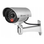 Dummy Camera - Beveiligingscamera buiten - Camera - Beveiligingscamera - Voor binnen en buiten - Met Led - Met rubberen kabel - Grijs Dummy Camera - Beveiligingscamera buiten - Camera - Beveiligingscamera - Voor binnen en buiten - Met Led - Met rubberen kabel - Grijs