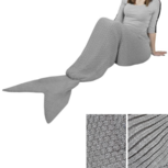 Zeemeermin Deken - Mermaid Blanket - Deken - Zeemeermin - Zeemeermin staart - 185 cm - Grijs Zeemeermin Deken - Mermaid Blanket - Deken - Zeemeermin - Zeemeermin staart - 185 cm - Grijs