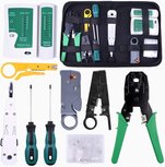 Netwerk Tester Set in etui- RJ45/RJ12/RJ11/Cat5/Cat5e/Cat6/UTP/LAN - Kabeltester Met Krimptang & LSA tang Netwerk Tester Set in etui- RJ45/RJ12/RJ11/Cat5/Cat5e/Cat6/UTP/LAN - Kabeltester Met Krimptang & LSA tang