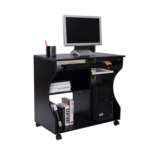 Compact Bureau - Schrijftafel - Computerbureau - Bureautafel - Bureau - Verrijdbaar - 80 x 48 x 76 cm - Zwart Compact Bureau - Schrijftafel - Computerbureau - Bureautafel - Bureau - Verrijdbaar - 80 x 48 x 76 cm - Zwart